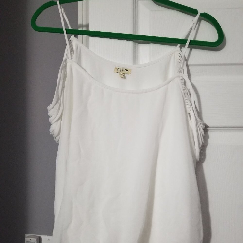 Lily White Spaghetti Strap Blouse-Tank